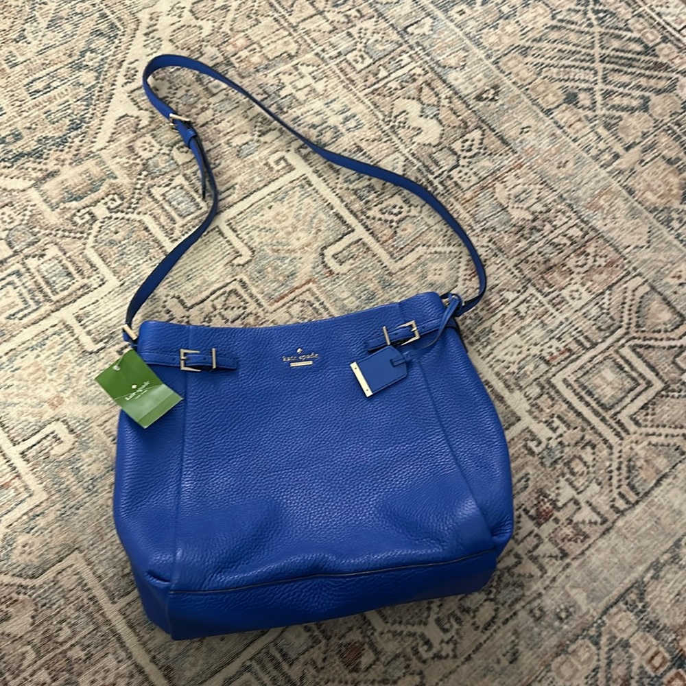 NWT Kate Spade Holden Street Brandy Blue Leather Crossbody Shoulder Bag